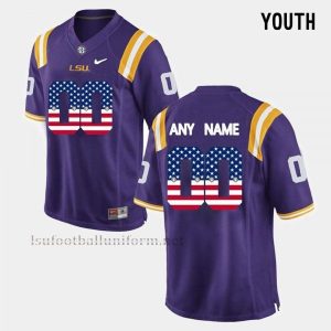 Boutique Youth Custom Purple LSU Tigers #00 Official Jerseys,Custom, Shirts, Apparel, Gear
