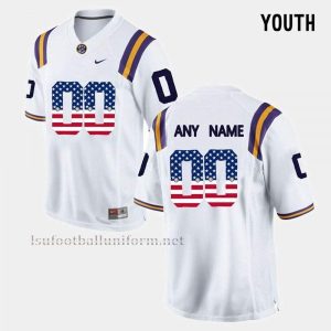 Special Offer Youth Custom White LSU #00 Stitch Jerseys,Custom, Shirts, Apparel, Gear